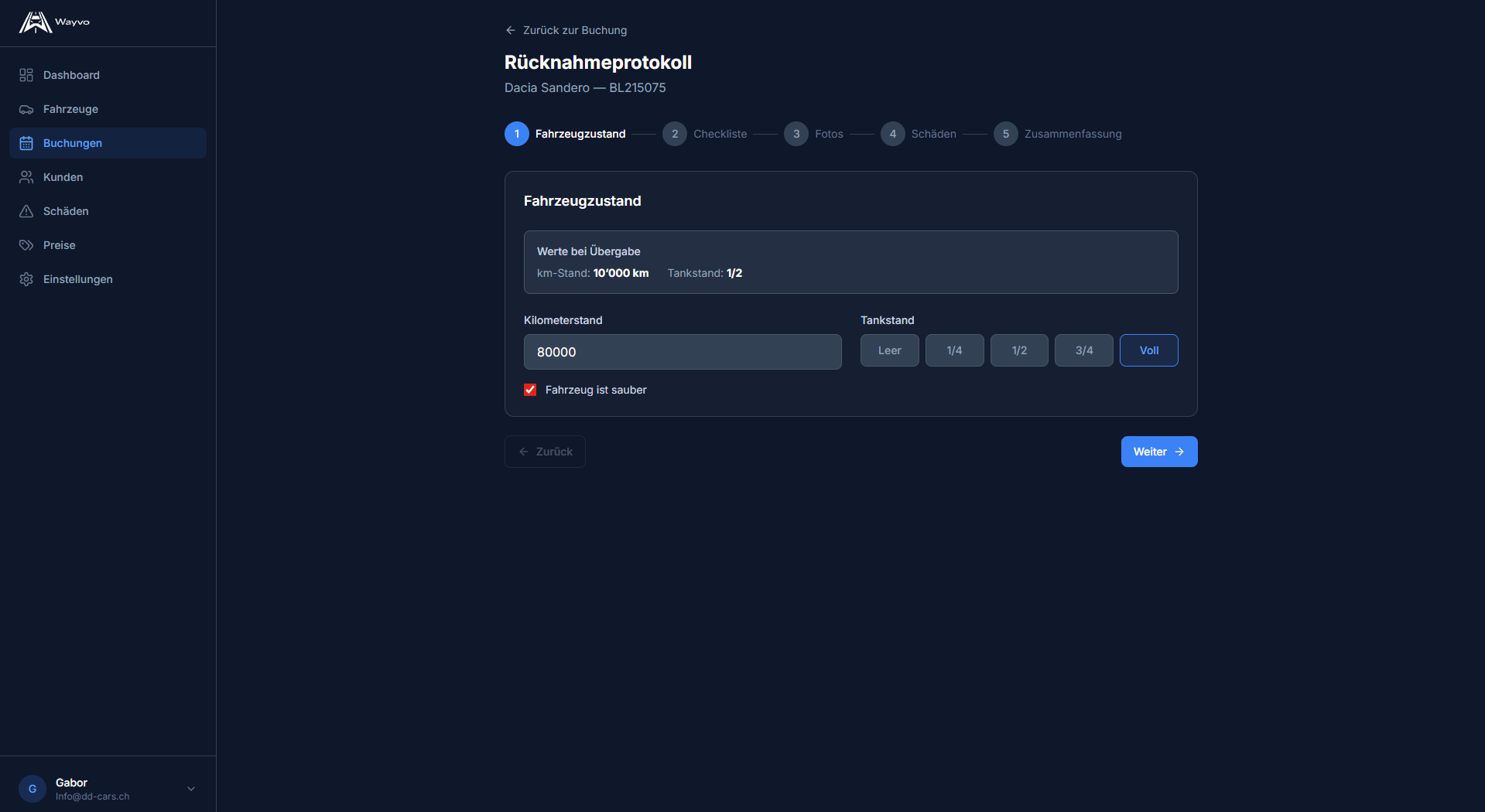 Digitale Übergabe & Rücknahme